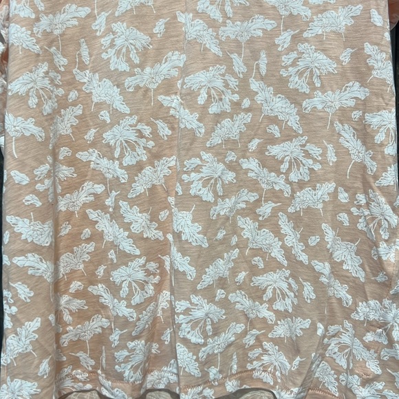 NWT Rag & Bone All Over Summer Floral Tee L Pink Multi Boho Casual Stretch Peach - Picture 3 of 8